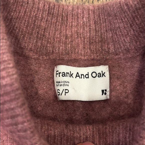 Frank & Oak Dusty Rose Crew Neck Sweater - Picture 2 of 8